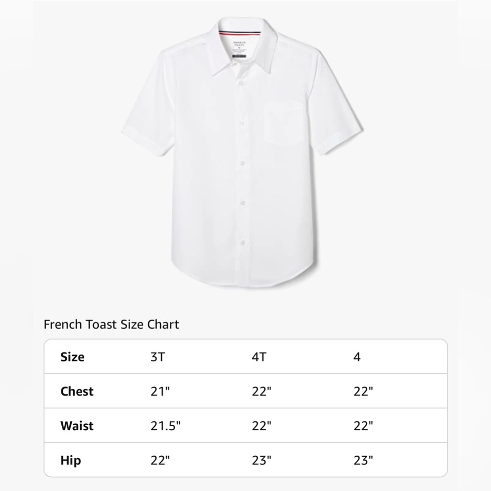 French Toast Bundle of 3 Boys' Short Sleeve Classic Poplin Dress Shirt - White - Picture 8 of 16